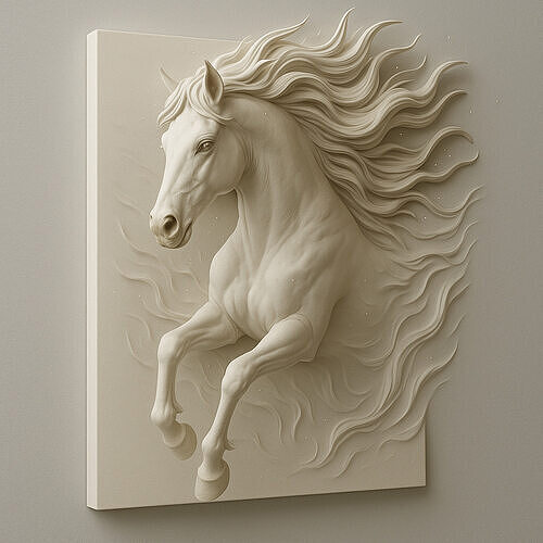 Elegant Horse Wall 3D print model