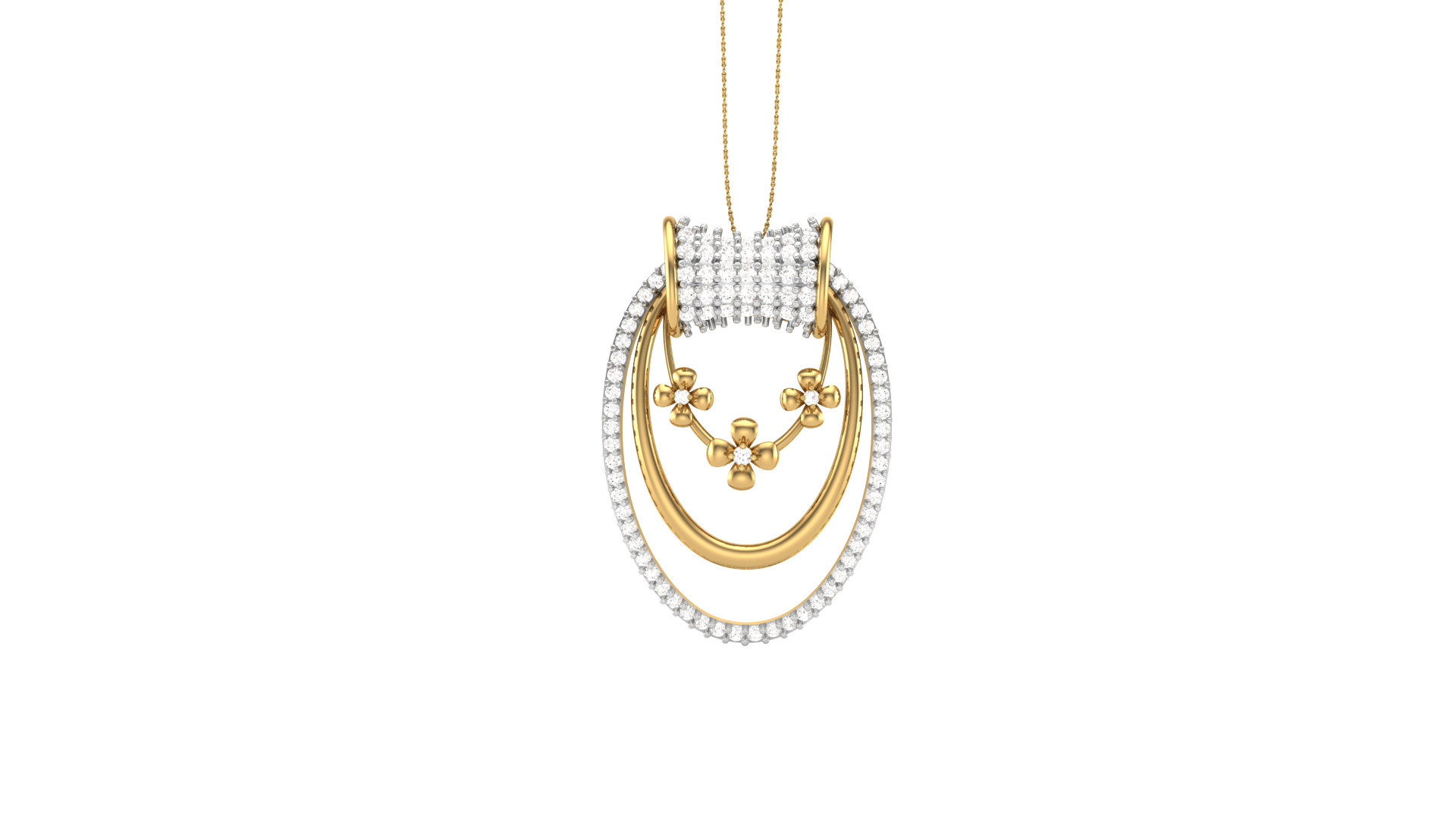 Full Pendent Set Like as Pendant Earring and Ring 3D print model_3