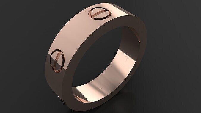 Cartier LOVE Ring  High Quality 3D printing Model Free 3D print model