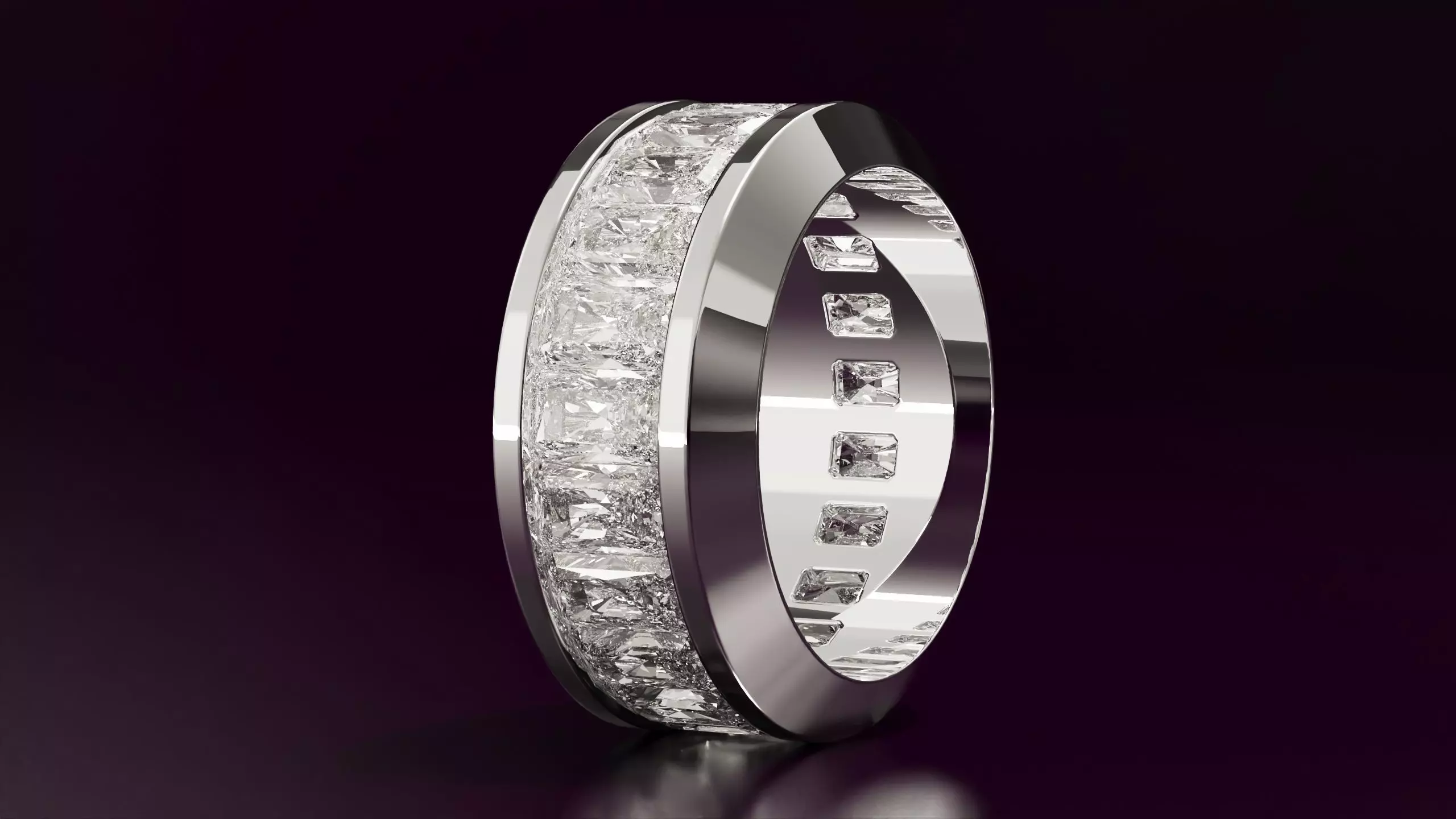 channel set radiant eternity band N03 54EU size Free 3D print model
