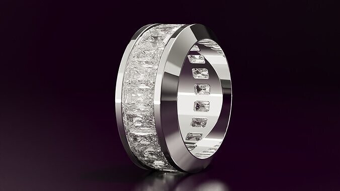 channel set radiant eternity band N03 54EU size Free 3D print model