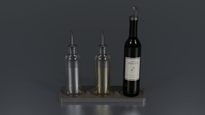 Oil Pots Low-poly 3D model