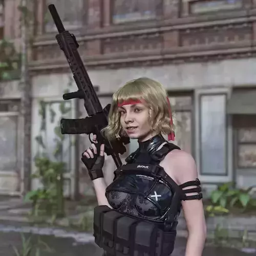 M4 Rifle Custom Long Gun for G8F 3D model