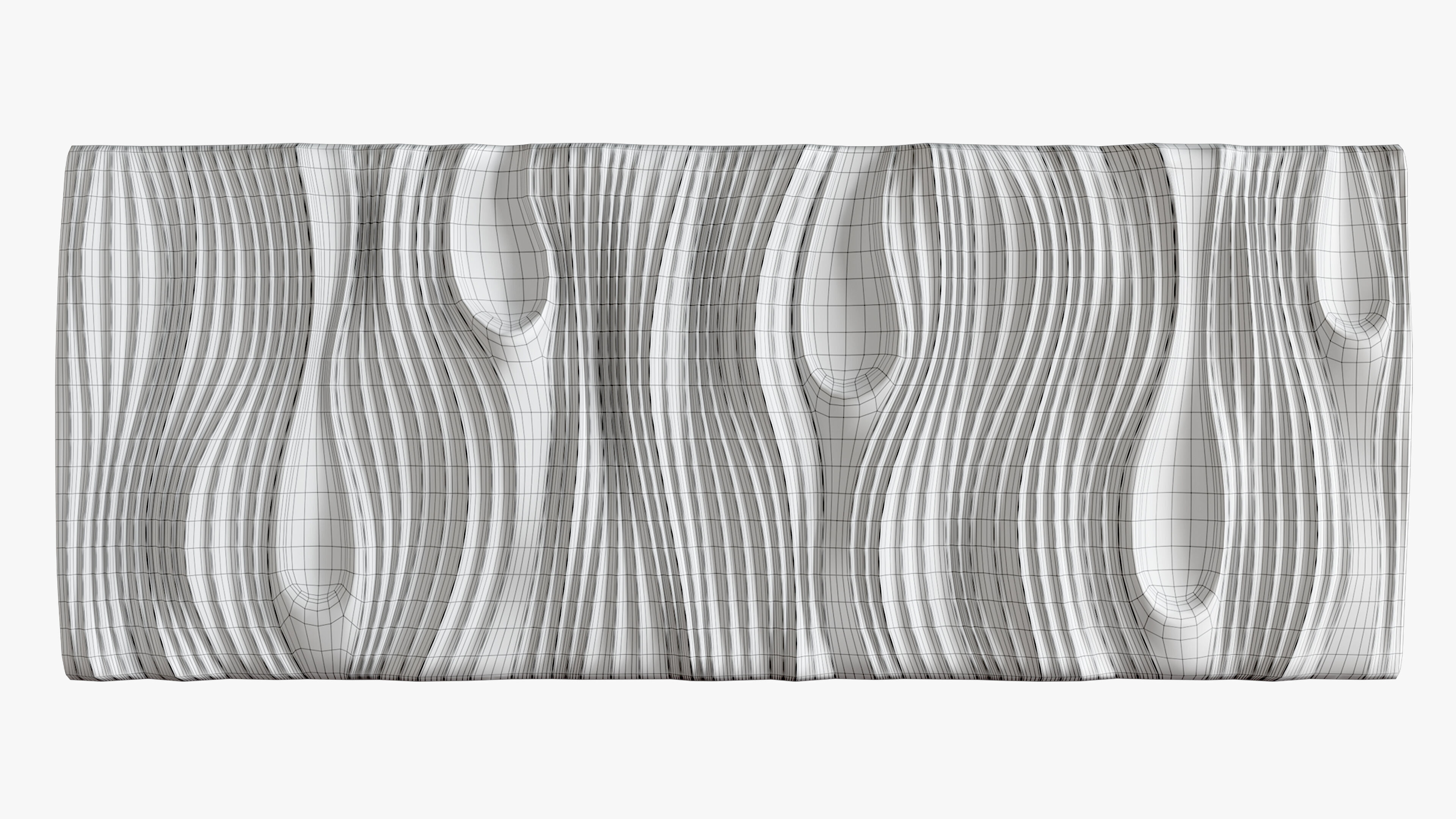wave wall 3D model_2