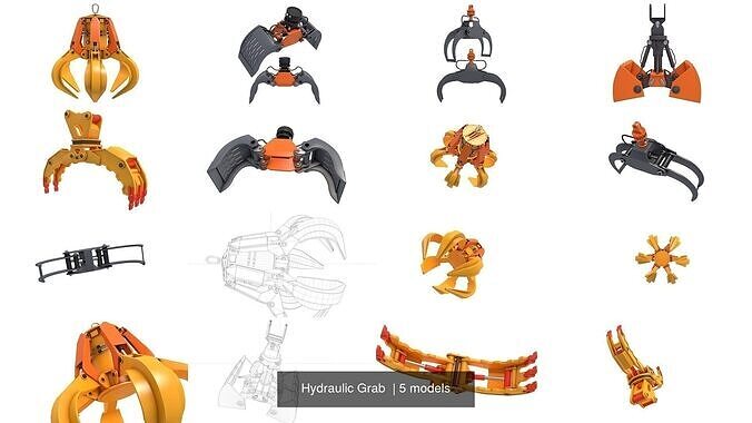 Hydraulic Grab  3D Model Collection