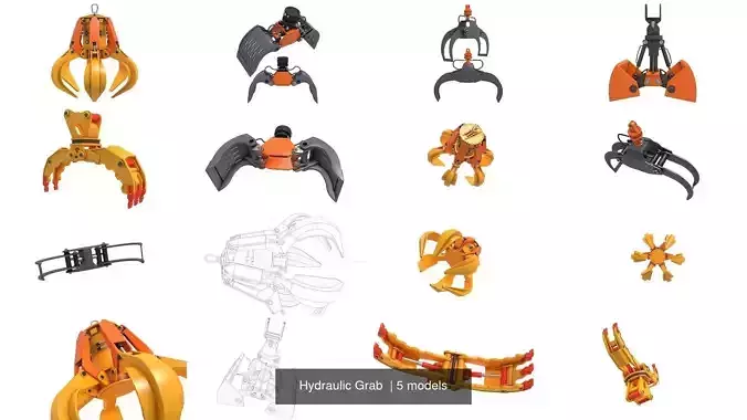 Hydraulic Grab  3D Model Collection