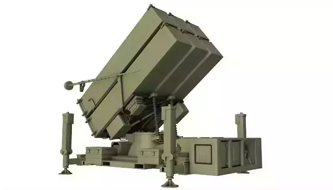 NASAMS air defense system intercepts 3D model