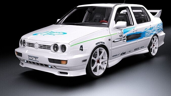 The Fast Furious Jesse VW Jetta Low-poly 3D model