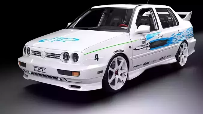 The Fast Furious Jesse VW Jetta Low-poly 3D model