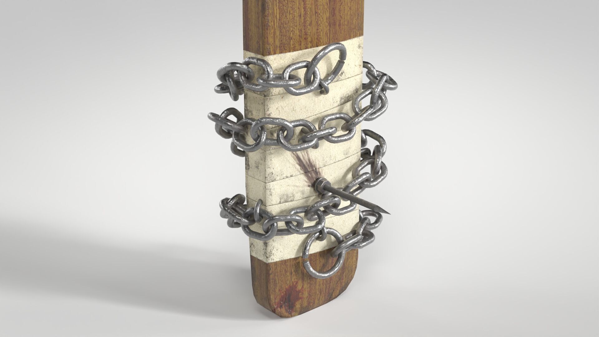 Cricket Bat Melee Weapon Low-poly 3D model_7