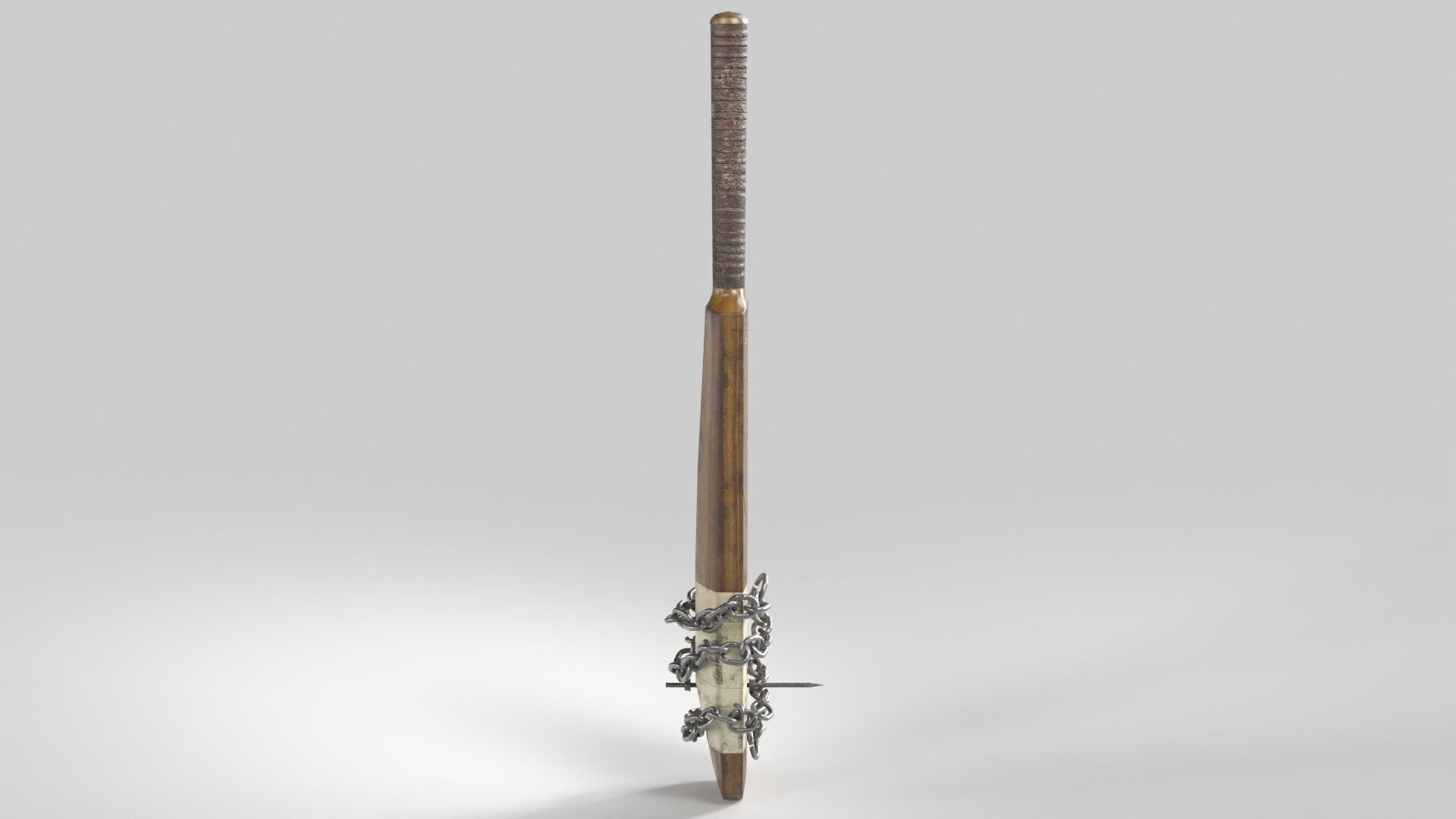 Cricket Bat Melee Weapon Low-poly 3D model_6