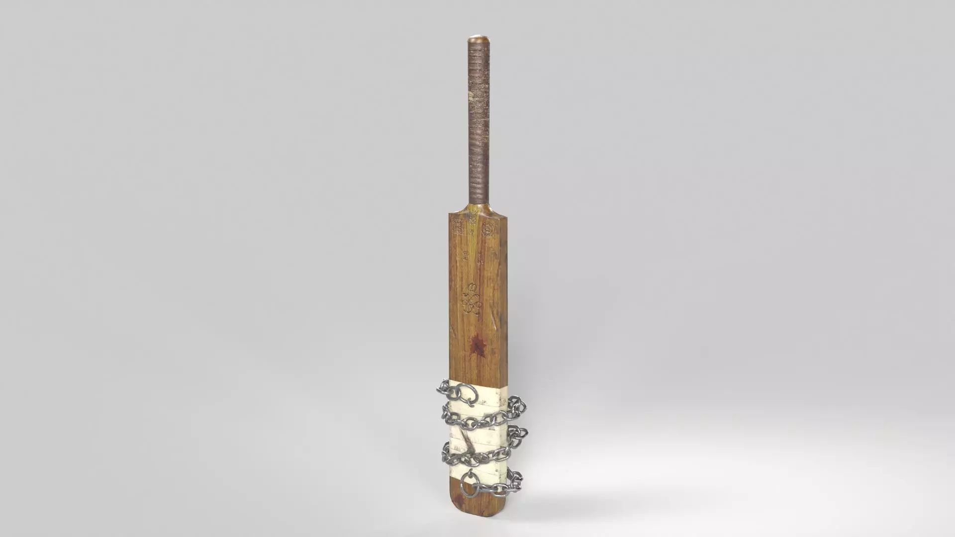 Cricket Bat Melee Weapon Low-poly 3D model_0