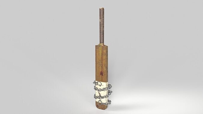 Cricket Bat Melee Weapon Low-poly 3D model