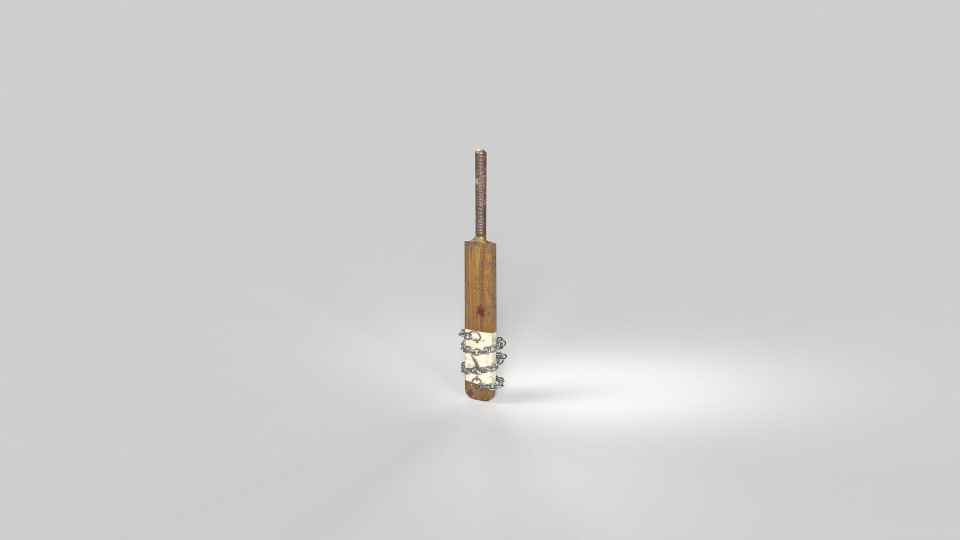 Cricket Bat Melee Weapon Low-poly 3D model_11