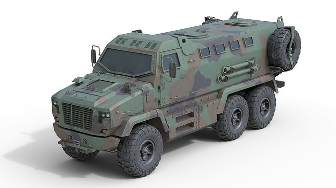 Kraz Shrek Military Vehicle  Low-poly 3D model