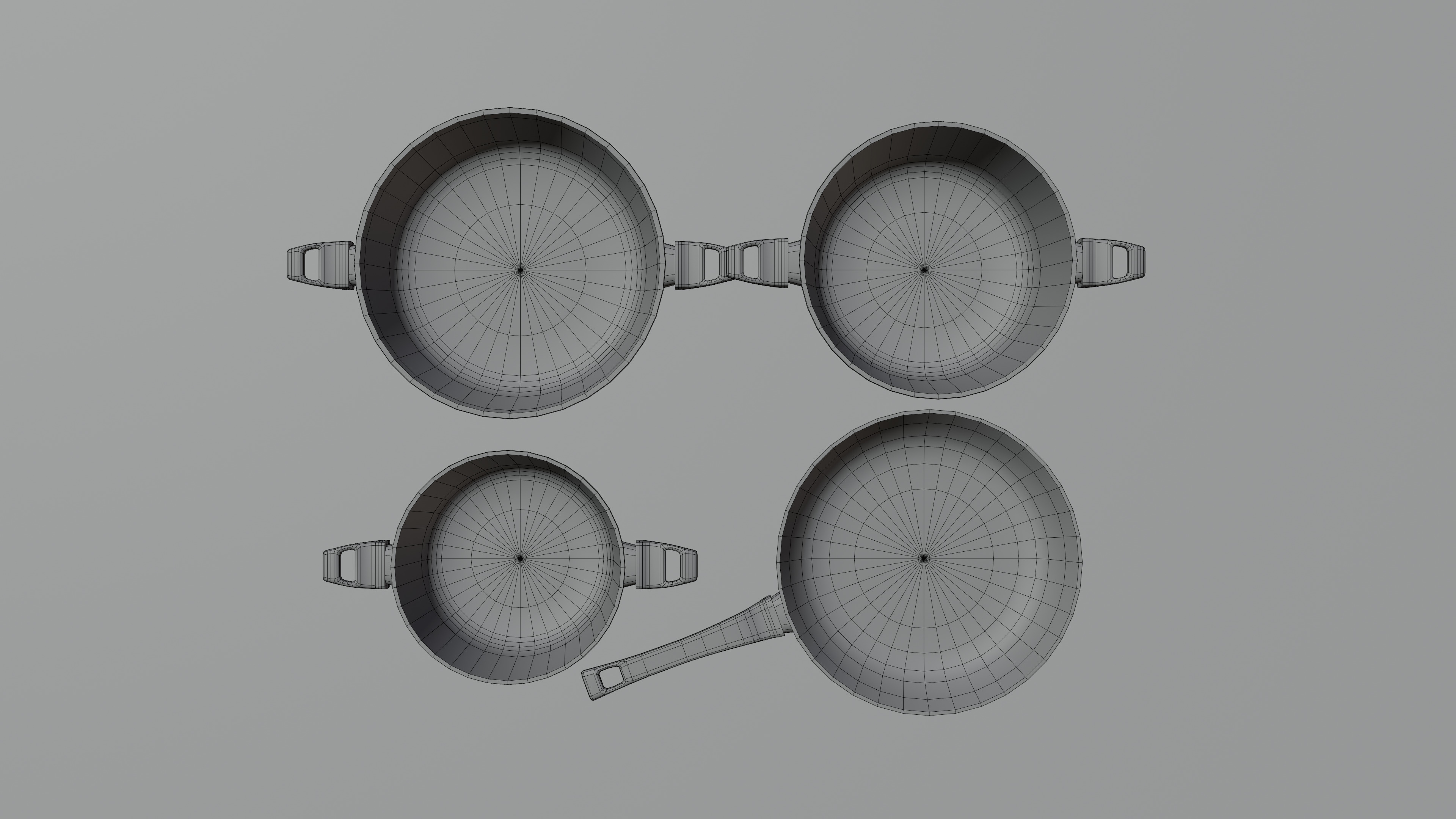Granite Cookware Set Low-poly 3D model_15