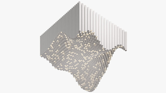 Parametric ceiling made of R70 pipes 3D model