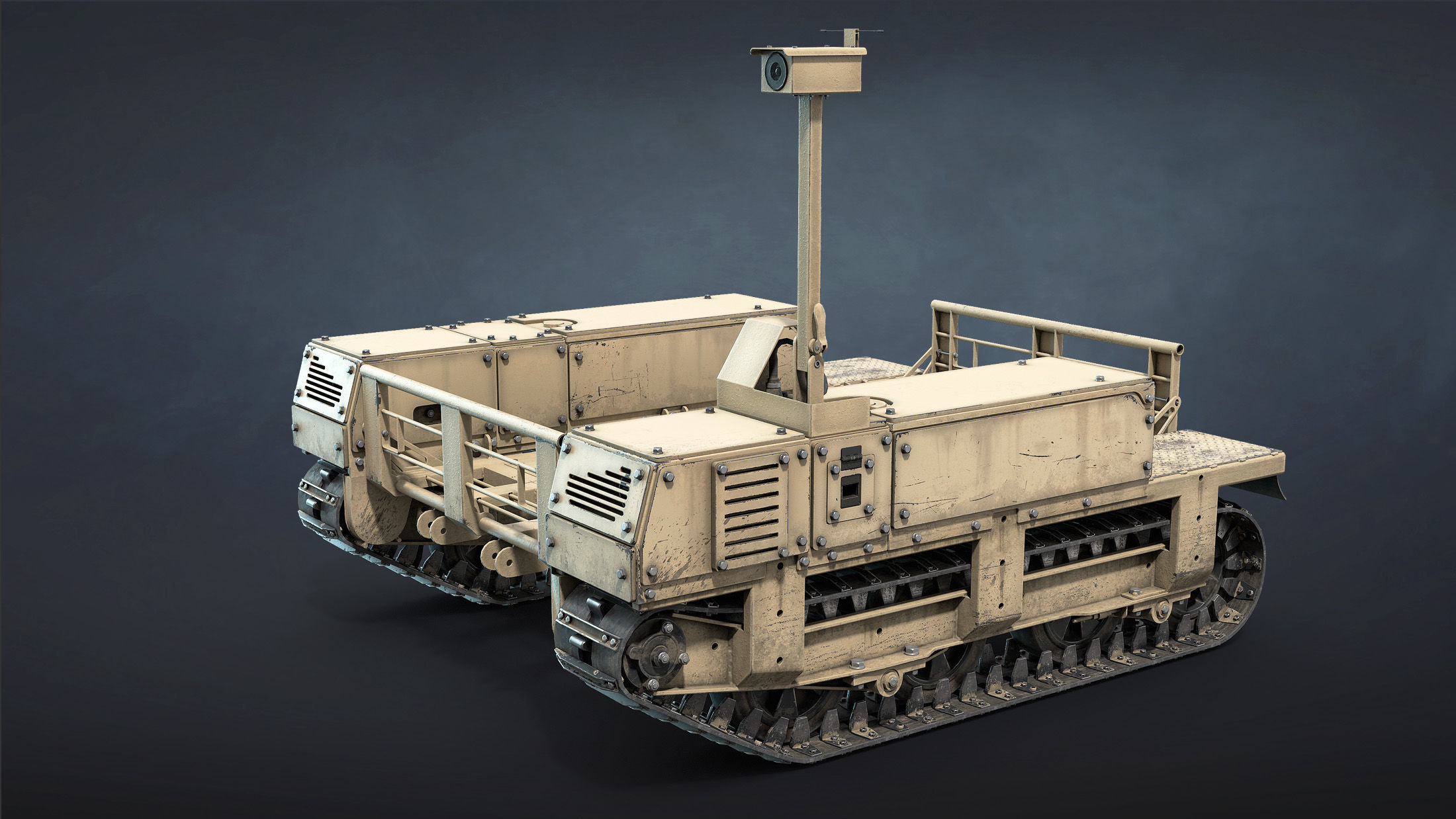 Termit UGV Unarmed Low-poly 3D model_1