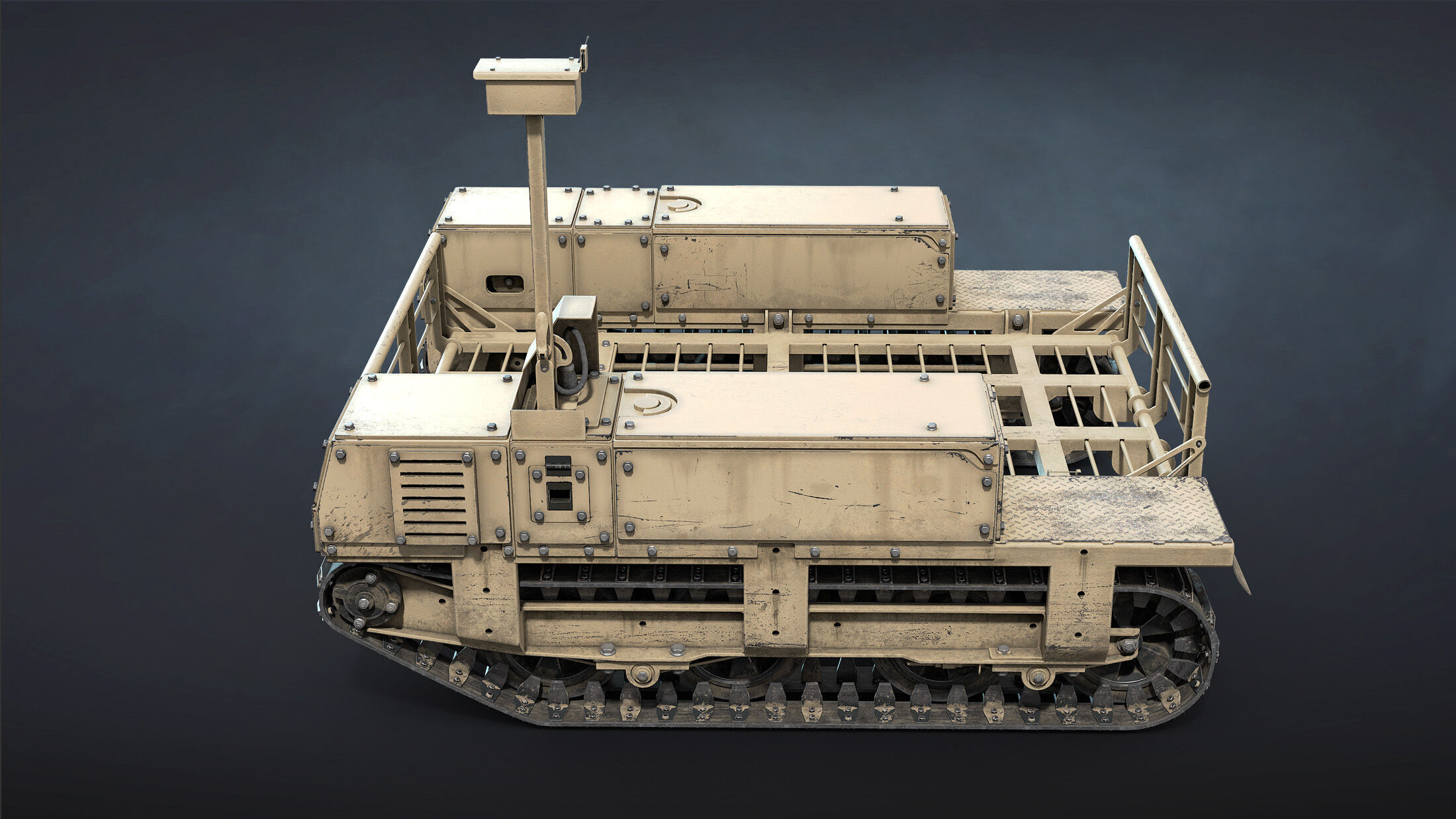 Termit UGV Unarmed Low-poly 3D model_2