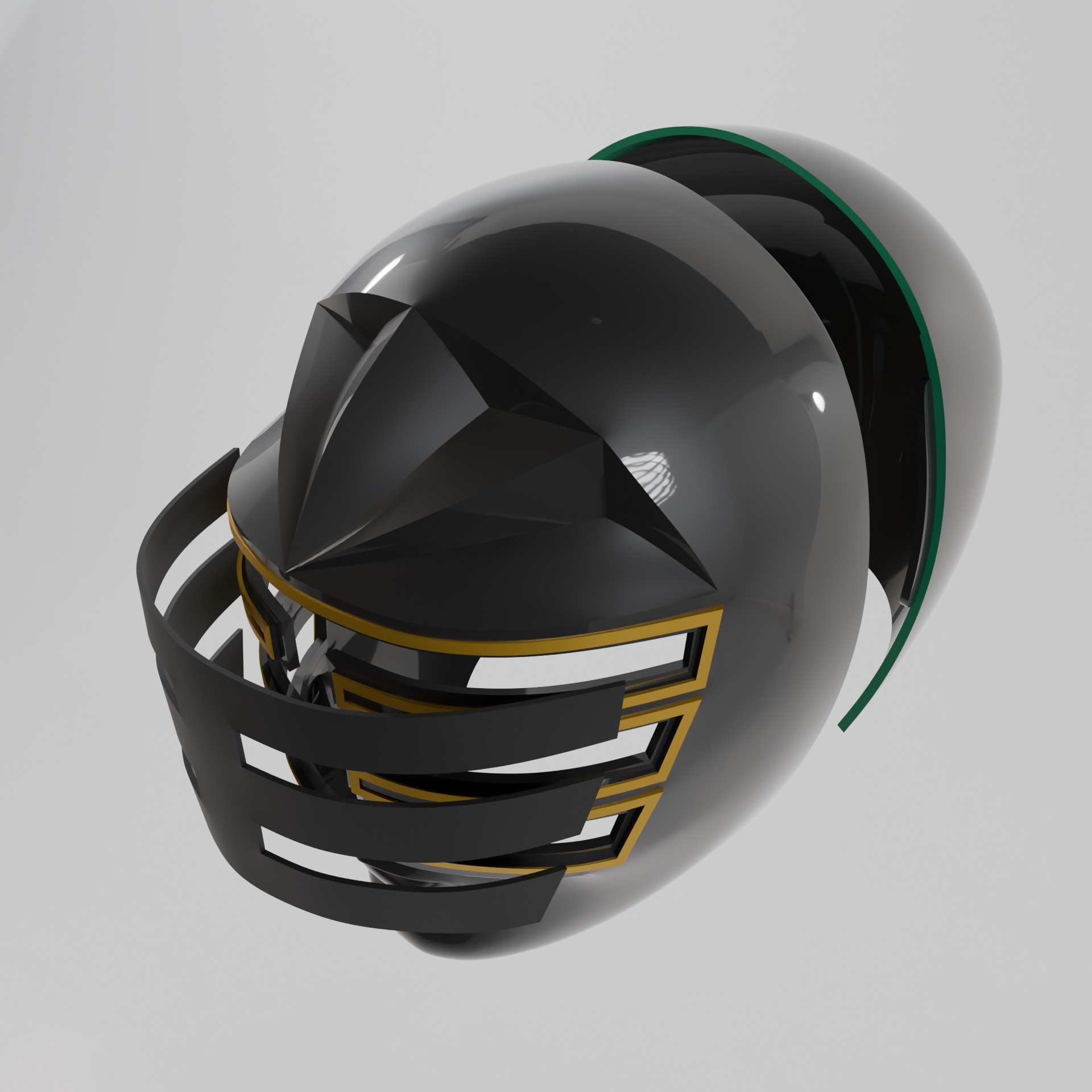 King Chouriki Sentai Ohranger or Power Rangers Zeo Gold Helmet 3D print model_5