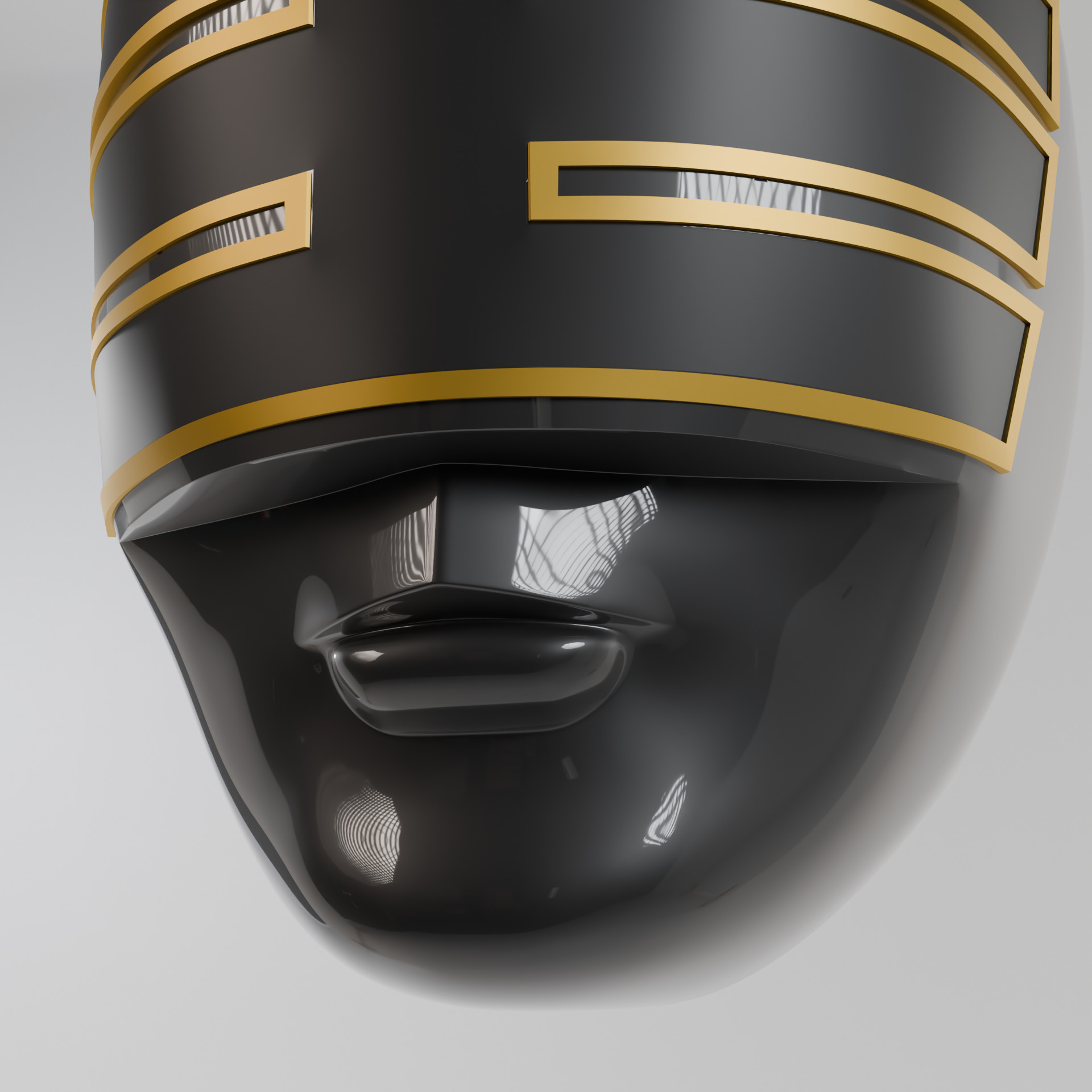 King Chouriki Sentai Ohranger or Power Rangers Zeo Gold Helmet 3D print model_4
