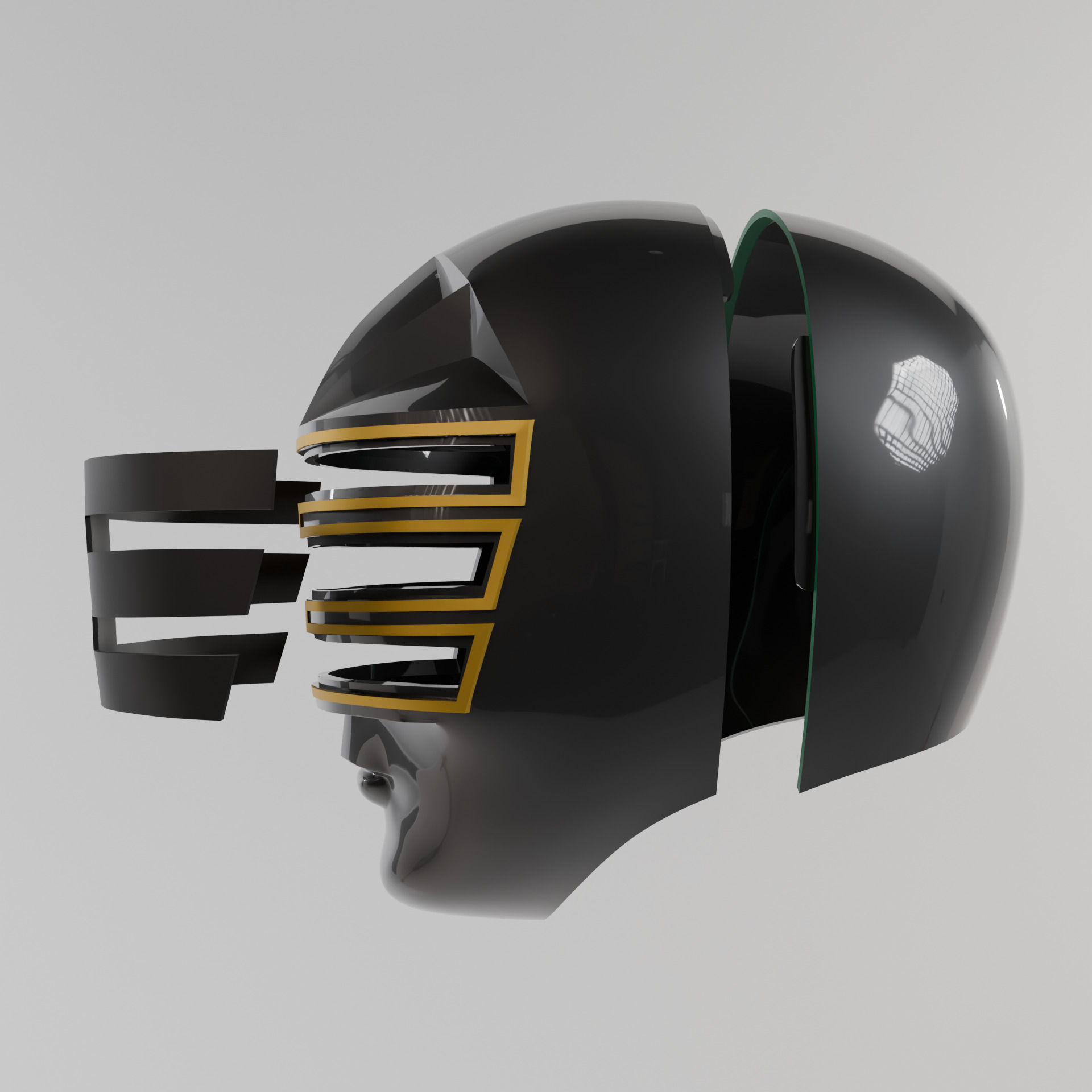 King Chouriki Sentai Ohranger or Power Rangers Zeo Gold Helmet 3D print model_6