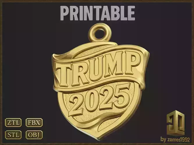 Trump 2025 Shield Pendant