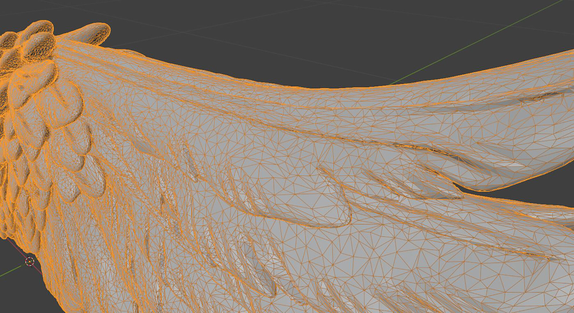 3D Model Sculpture of a Pair of Angel Wings in Flight 3D print model_5