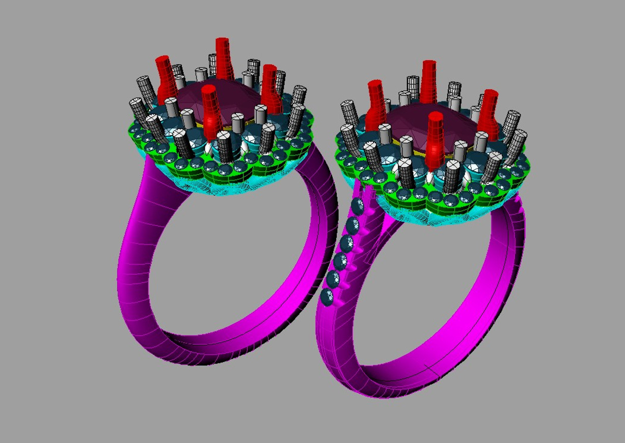 Ring Ruby MIO 3D print model_1