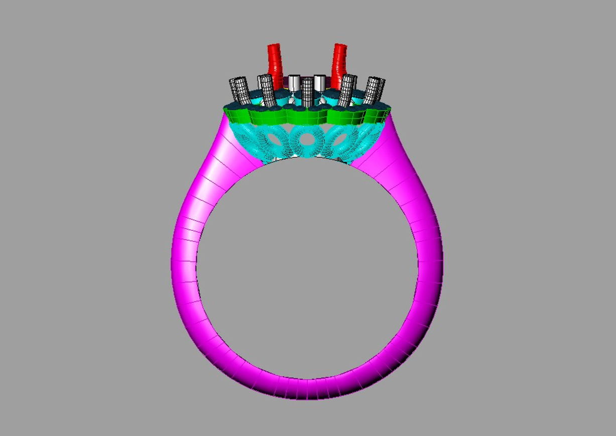 Ring Ruby MIO 3D print model_3