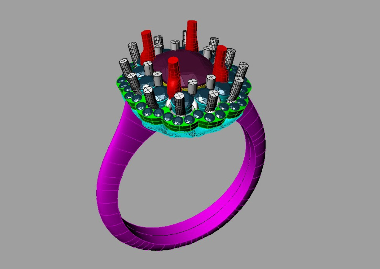 Ring Ruby MIO 3D print model_2