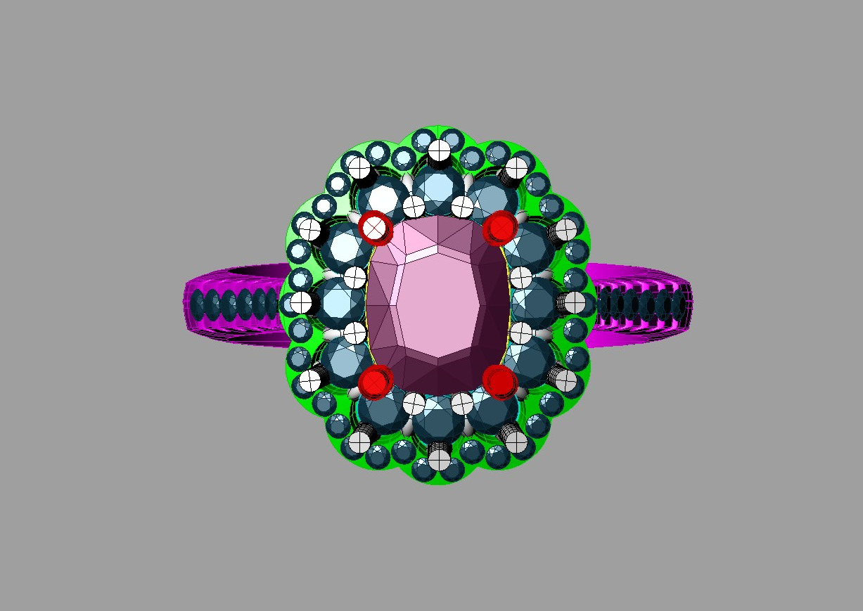 Ring Ruby MIO 3D print model_10