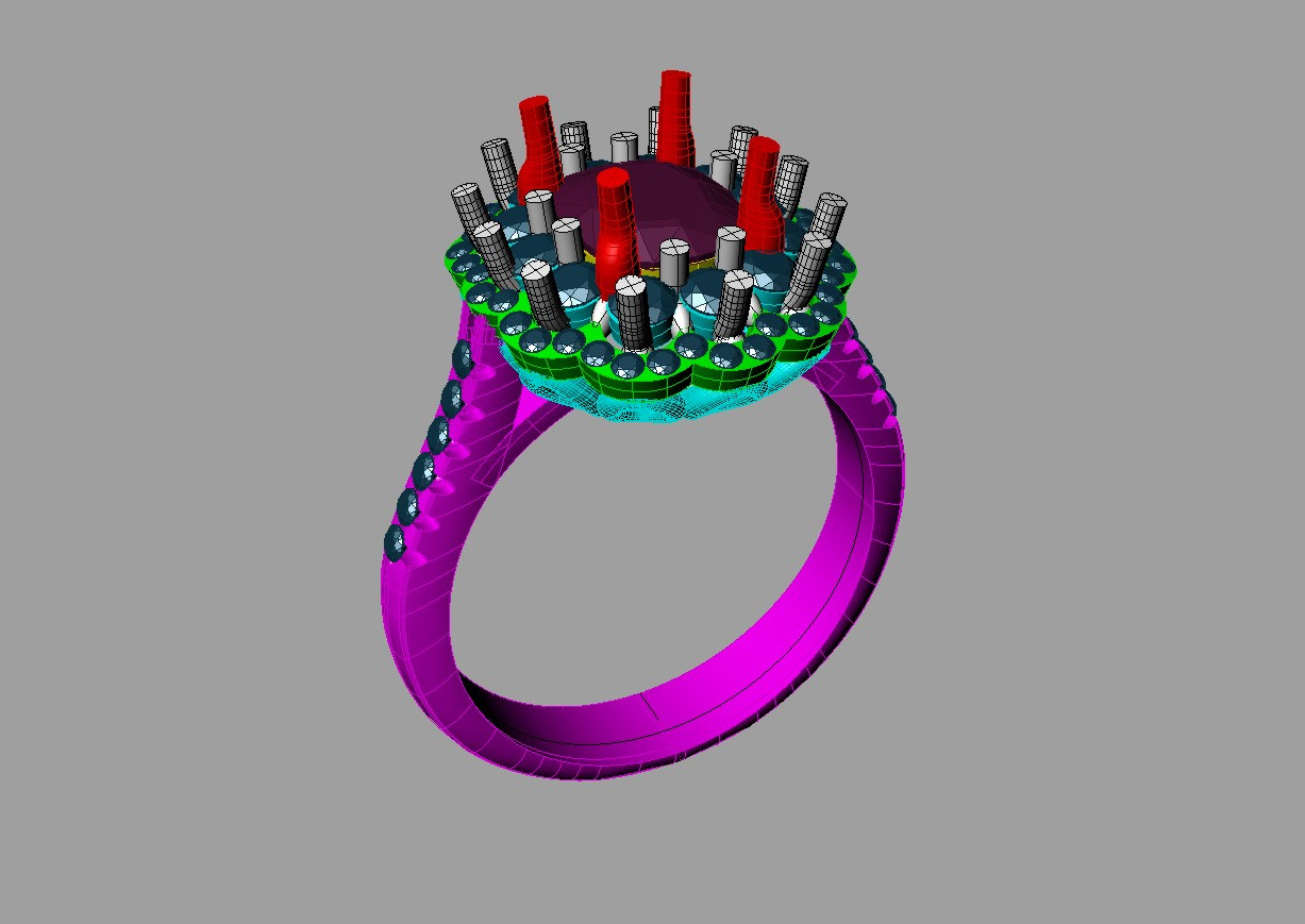 Ring Ruby MIO 3D print model_4