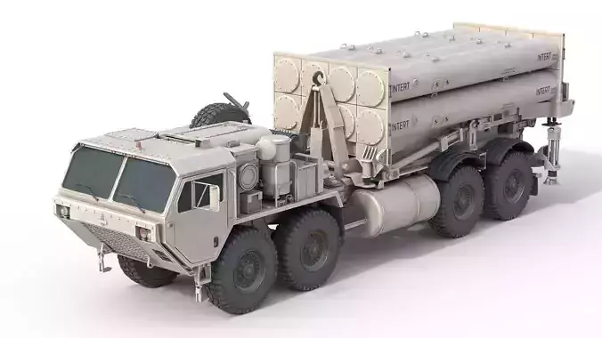 Terminal High Altitude Area Defense THAAD Low-poly 3D model