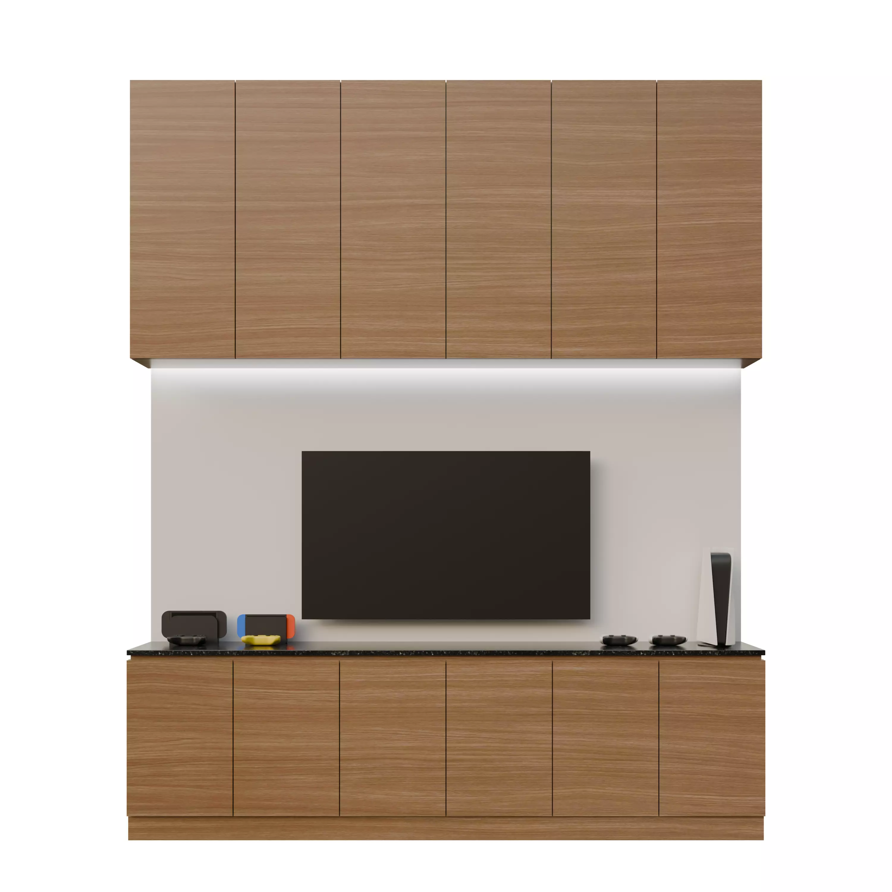 Dark Wood TV Table 3D model