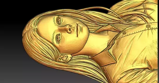 1 Girl CNC Relief Model 3D print model