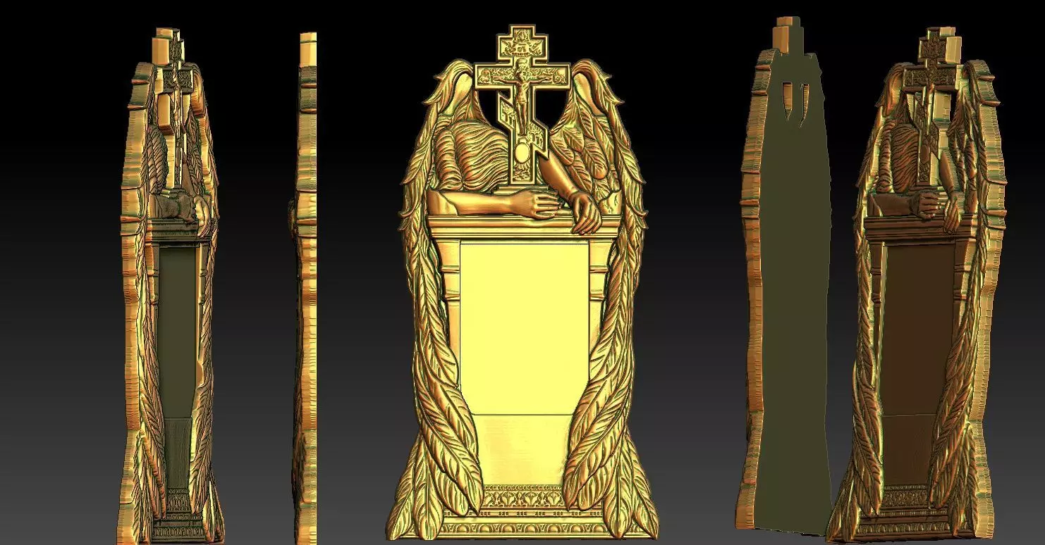 5 angel CNC Relief Model 3D print model_0