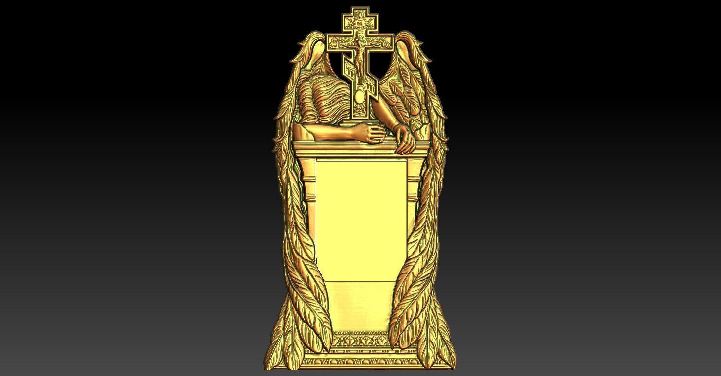 5 angel CNC Relief Model 3D print model_1