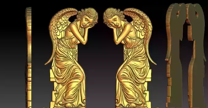 4 angel CNC Relief Model