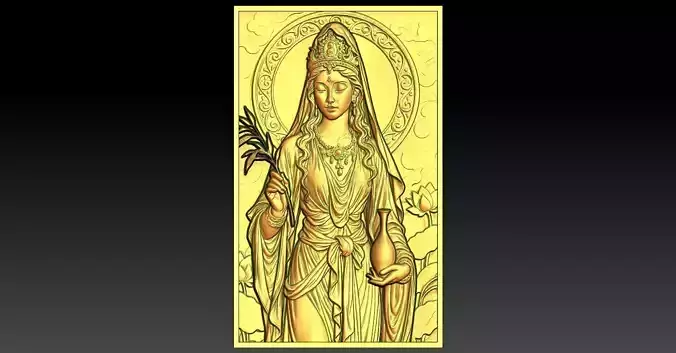 1 Guanyin CNC Relief Model