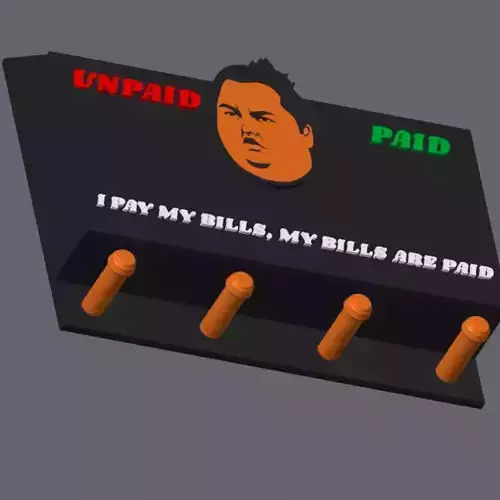 Funny Wall Bill Organizer Storage Box Key Holder Multi Color 3D print model