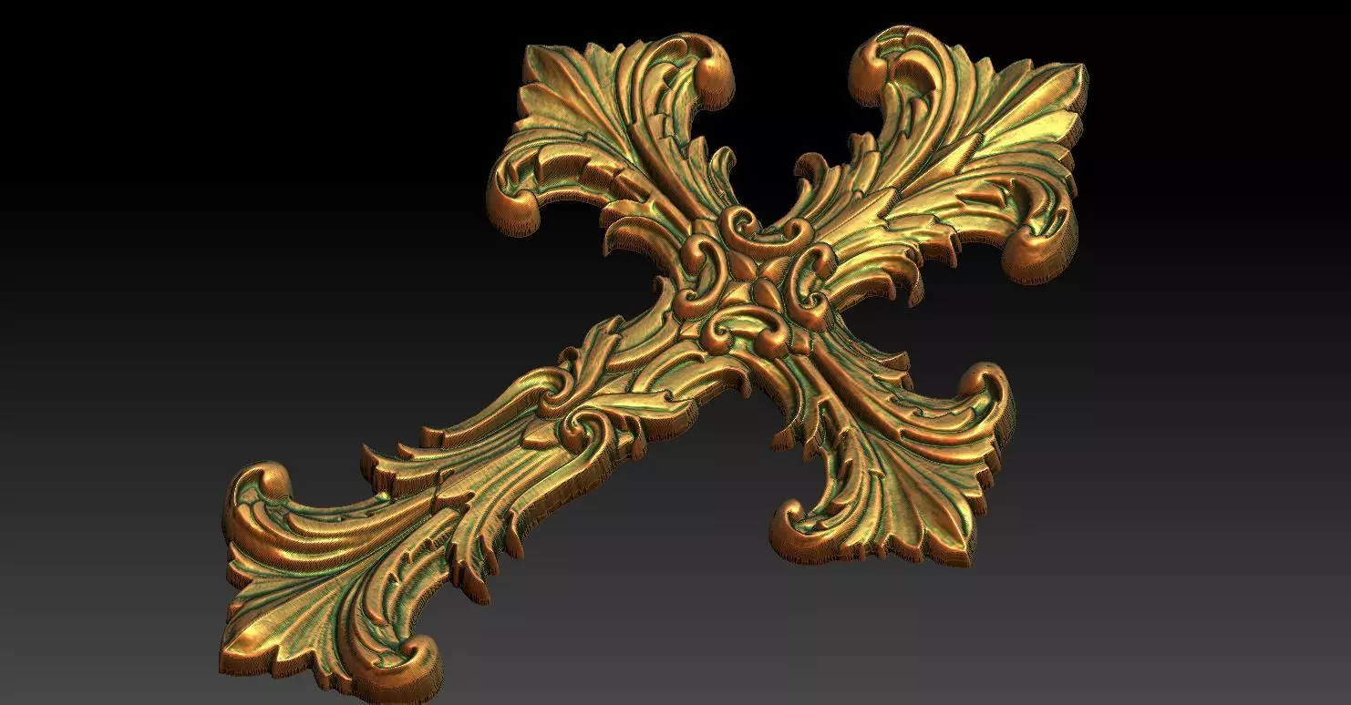 1 cross CNC Relief Model 3D print model