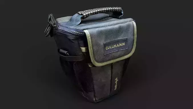 small dirty bag photographic asset PBR photogrammetry Low-poly 3D model