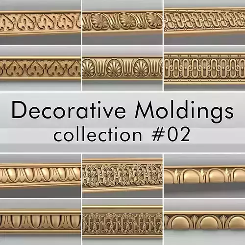 Decorative Moldings collection 02 3D model