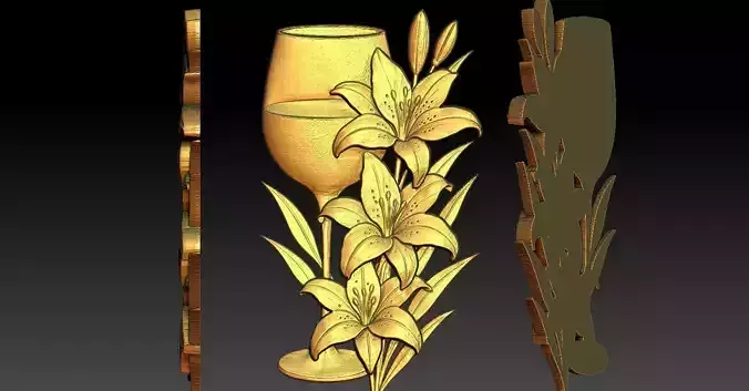 2 Lily CNC Relief Model