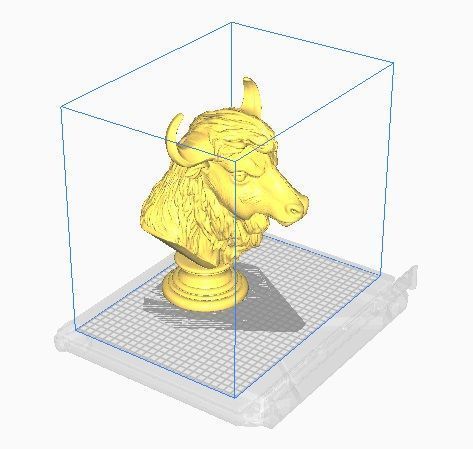 bison head bust 3D print model_8