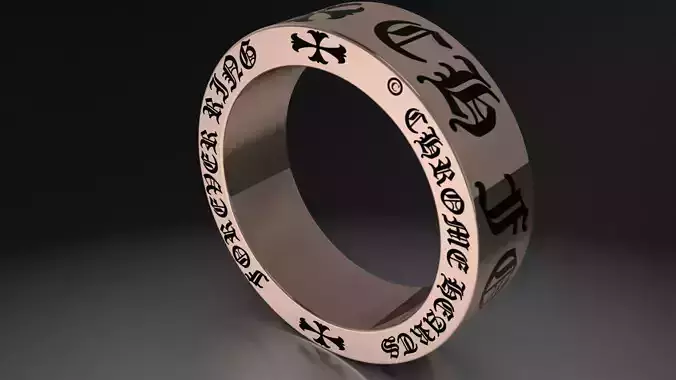 Chrome Heart Ring 3D PRINTING MODEL