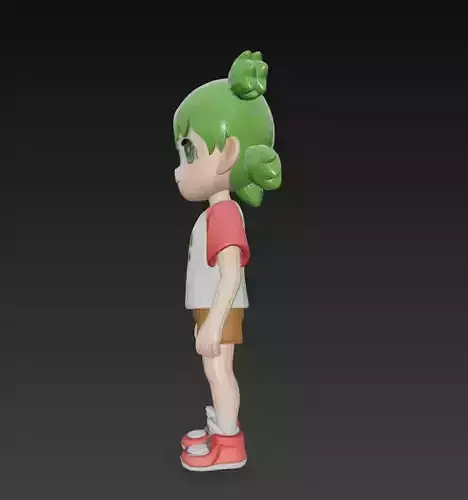 Anime Girl Character - Yotsuba Koiwai  Low-poly 3D model