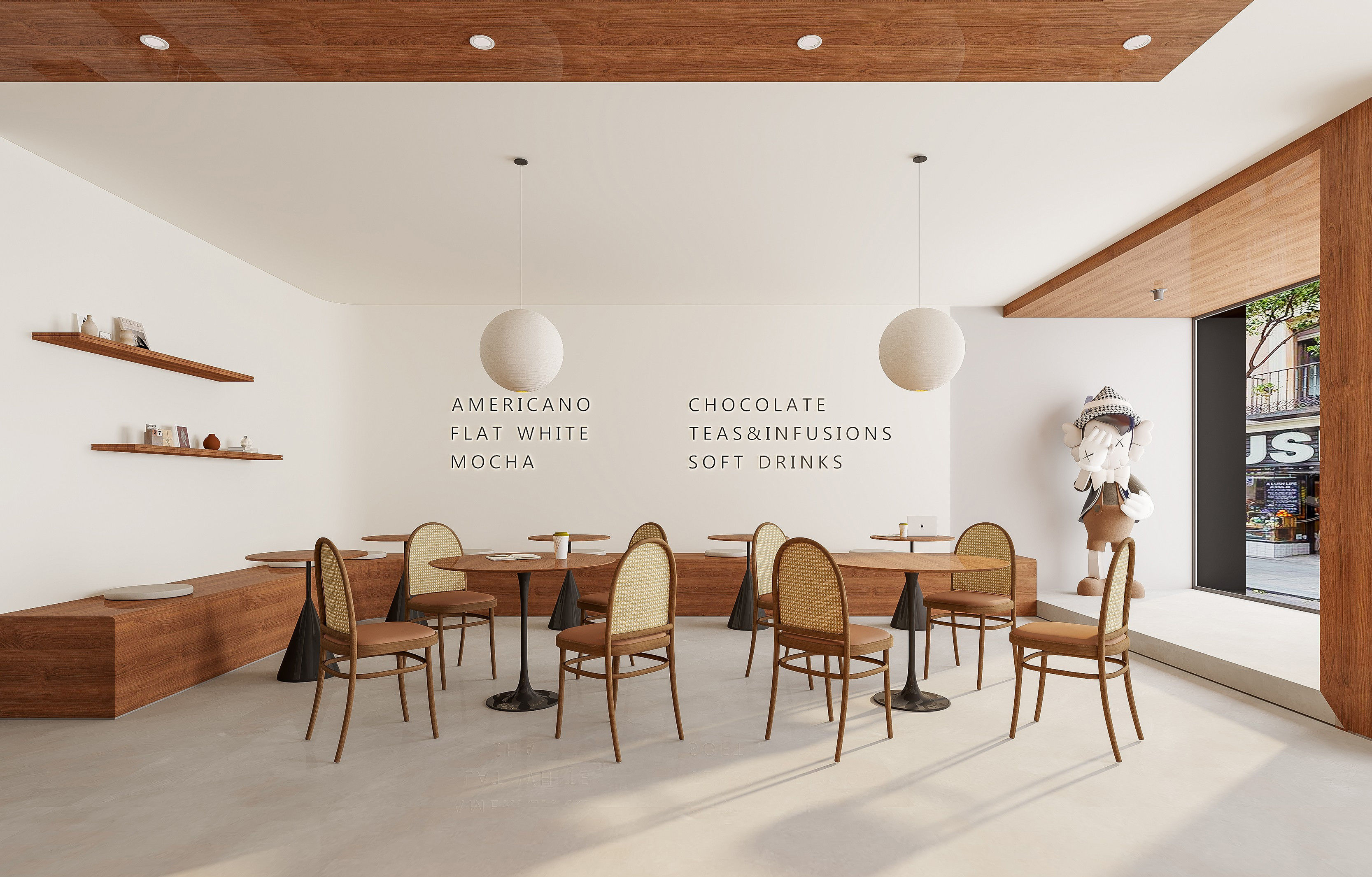 coffee shop  interior  3D model_1