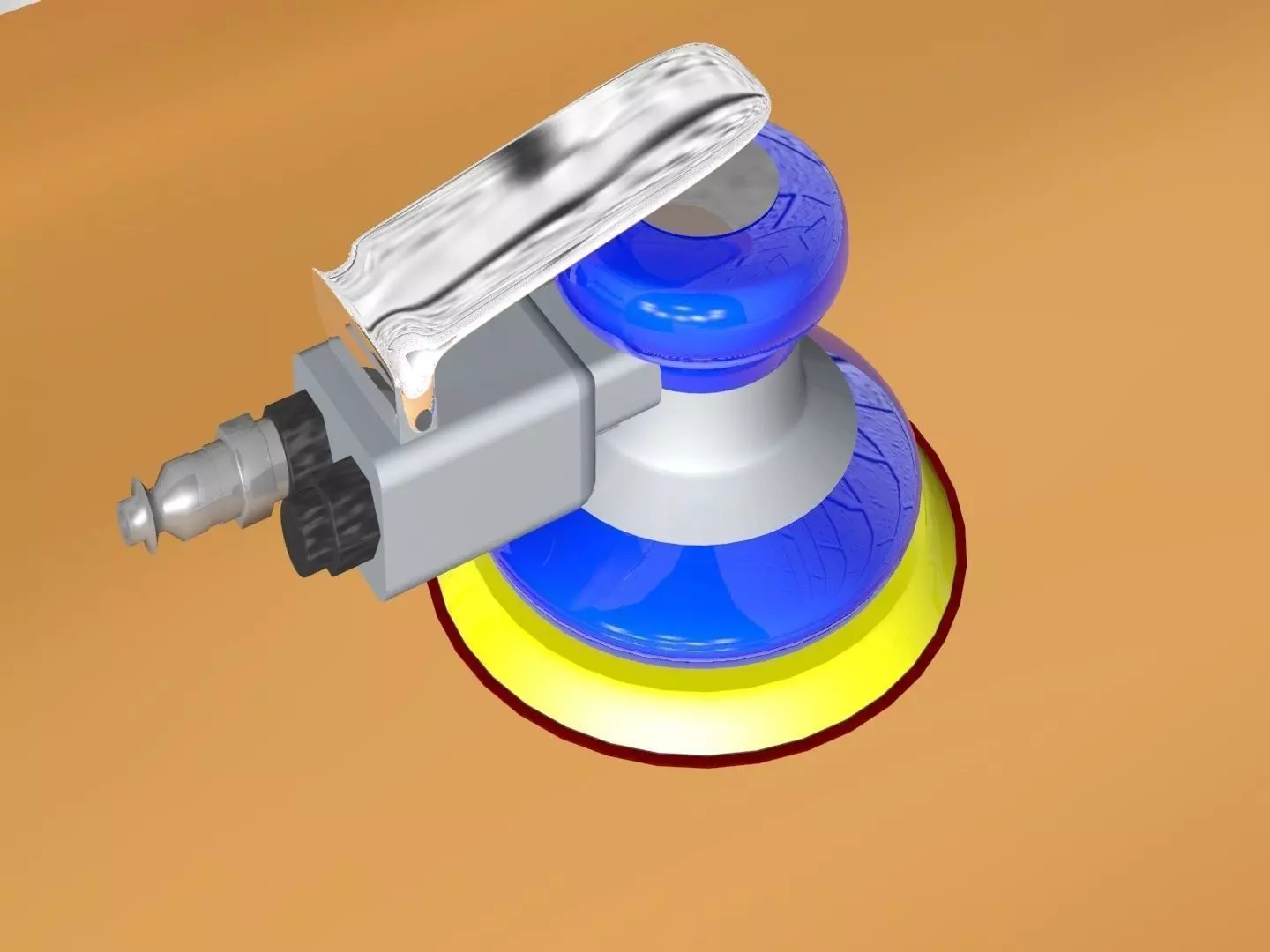 ECKASAND 5 Inch Orbital Palm Sander Non-Functioning Free low-poly 3D model_0